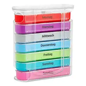 Medikamentendosierer wellgro tablettenbox fuer 7 tage je 4 faecher