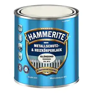 Metallschutzlack hammerite innen glaenzend reinweiss 05l