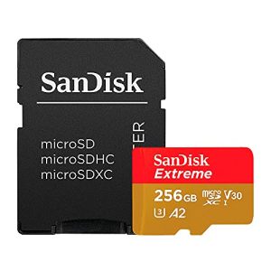 Micro-SD-256GB SanDisk Extreme 256 GB microSDXC Memory Card + SD