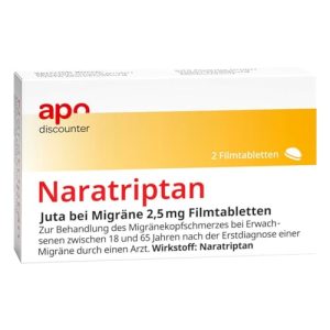 Migräne-Tabletten apo-discounter.de Naratriptan 2,5mg Schmerzmittel