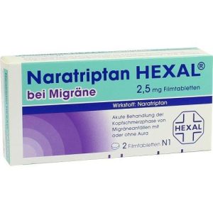 Migräne-Tabletten Hexal Naratriptan ® bei Migräne 2,5 mg
