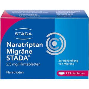 Migräne-Tabletten STADA Naratriptan Migräne 2,5 mg Filmtabletten - migraene tabletten stada naratriptan migraene 25 mg filmtabletten