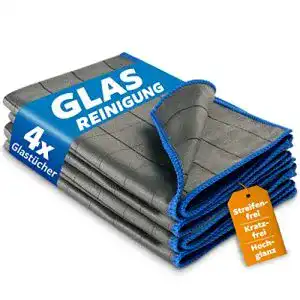 Mikrofasertuch carbigo 4x profi mikrofaser glastuecher 400 gsm