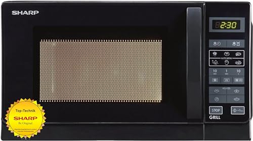 Mikrowelle mit Grill SHARP Freistehend, R642BKW 2-in-1, 20 L