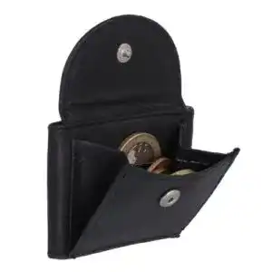 Mini geldboerse leas extra kleine miniboerse echt leder schwarz