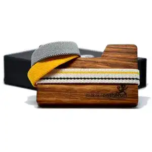 Mini geldboerse makakaontherun holz kartenetui zebraholz