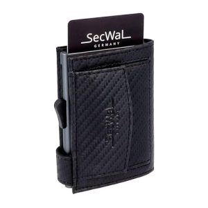 Mini-Geldbörse SecWal Kartenetui mit Münzfach Druckknopf - mini geldboerse secwal kartenetui mit muenzfach druckknopf