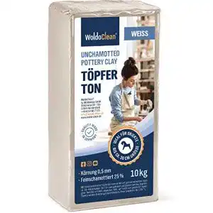 Modelliermasse woldoclean toepferton soft ton 10 kg lufttrockend
