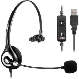 Mono-Headset Wantek USB Headset Mono mit Noise Cancelling - mono headset wantek usb headset mono mit noise cancelling