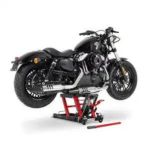 Motorradhebebuehne constands hebebuehne l rot fuer custombike rocker
