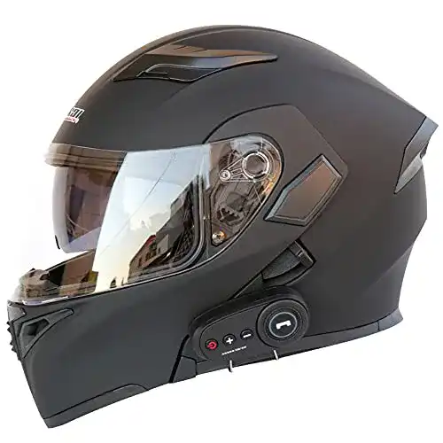 Motorradhelm BCCDP Klapphelm mit Bluetooth-Funktion