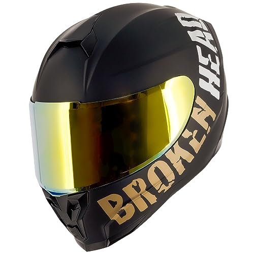 Motorradhelm Broken Head BeProud Sport Gold