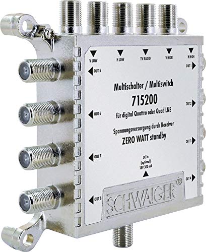Multischalter SCHWAIGER 5200 SAT-Verteiler 8-Fach SAT-Splitter