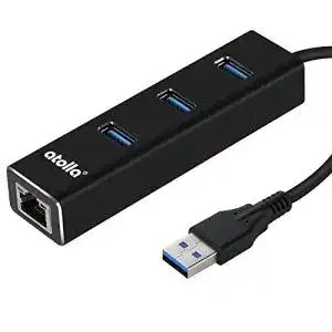 Netzwerkadapter atolla hub usb 3 0 3 ports aluminium