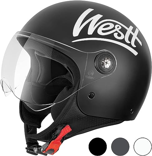 Nexx-Helm Westt Classic Jethelm mit Visier Motorradhelm Herren Damen