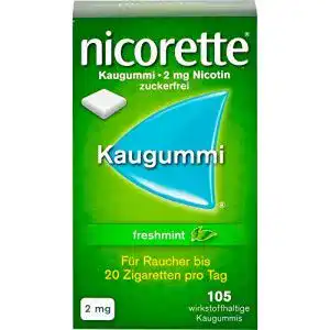 Nikotinkaugummi Nicorette 2 mg Freshmint von EMRA-MED Arzneimittel GmbH
