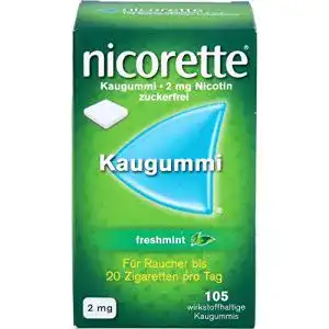 Nikotinkaugummi Nicorette 2 mg zur Raucherentwöhnung