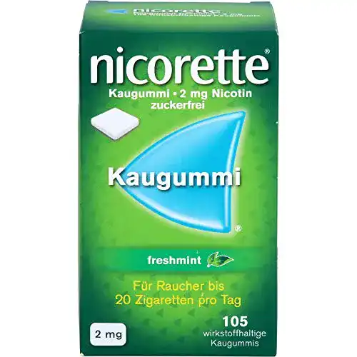 Nikotinkaugummi Nicorette 2 mg zur Raucherentwöhnung
