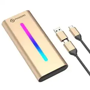 Nvme usb adapter phixero nvme gehaeuse m 2 ssd gehaeuse mit rgb usb