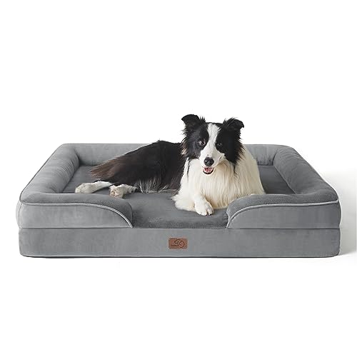 Orthopädisches Hundebett Bedsure Ergonomisches Hundesofa – 89×63 cm