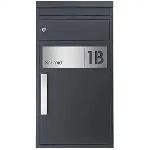 Paketbriefkasten safepost 65ms inkl gravur namensschild edelstahl