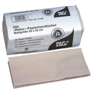 Papierhandtücher PAPSTAR Handtuchpapier 250 Blatt 23 x 25 cm