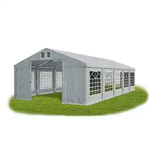 Partyzelt das company 8x10m wasserdicht grau zelt 560g mc2b2 pvc plane
