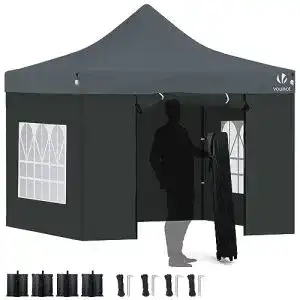 Partyzelt vounot pavillon 3x3m wasserdicht stabil winterfest pop up