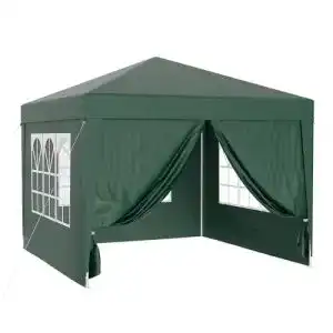 Partyzelt wiltec 3x3m pavillon gruen mit abnehmbaren seitenteilen