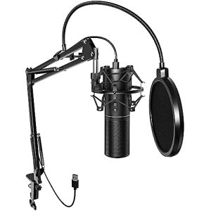 PC-Mikrofon TONOR USB Gaming Mikrofon PC, Podcast Kondensator