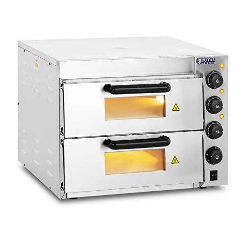 Pizzaofen elektrisch Royal Catering RCPO-3000-2PS-1 2 Kammern