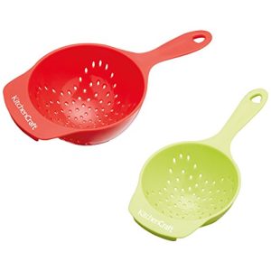 Plastiksieb KitchenCraft Mini-Abtropfsiebe 2 Stück, Kunststoff - plastiksieb kitchencraft mini abtropfsiebe 2 stueck kunststoff