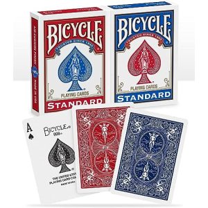 Pokerkarten Bicycle 1001781 Kartendeck Standard 2er-Pack Rot & Blau