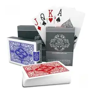 Pokerkarten bullets playing cards 54 plastik doppelpack