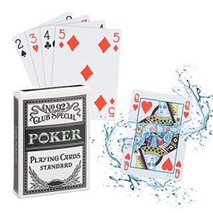 Pokerkarten Relaxdays 2 x Plastik im Set, wasserfestes Kartenspiel
