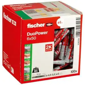 Porenbetonduebel fischer duopower 6 x 50 universalduebel