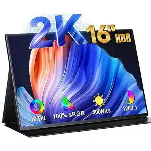 Portable monitor uperfect 2k 16 zoll tragbarer monitor qhd 2560