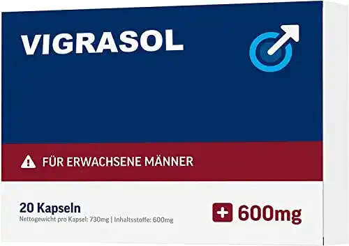 Potenzmittel Nutrics VigraSol 20 Kapseln mit 600 mg pro Kapsel