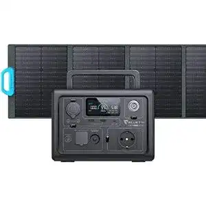 Powerstation bluetti solar generator eb3a mit pv120 solarpanel 268wh