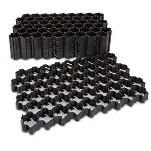 Rasengitter fwn 5 stueck kunststoff platte 60 x 40 x 35 cm schwarz