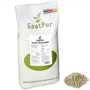 Rasenkalk saatpur 20 kg fuer ca 400 qm gartenkalk gegen moos
