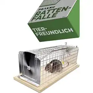 Rattenfalle praknu lebendfalle 30 cm gross aus fsc holz