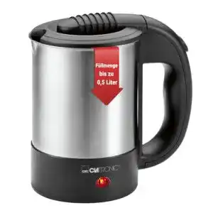 Reisewasserkocher clatronic wasserkocher mit 05l fuellmenge