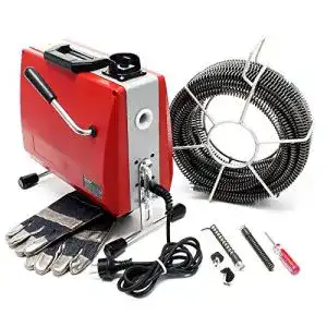 Rohrreinigungsmaschine wiltec profi 390w 400 u min inkl 6 spiralen