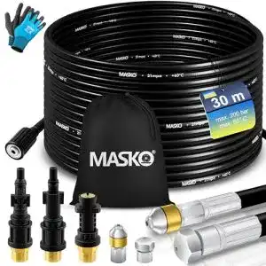 Rohrreinigungsschlauch masko premium set abflussreiniger 30m
