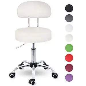Rollhocker tresko mit lehne beige arbeitshocker