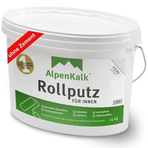 Rollputz AlpenKalk fein (0,5 mm) jetzt 24 kg (20+4), ca. 65 m²