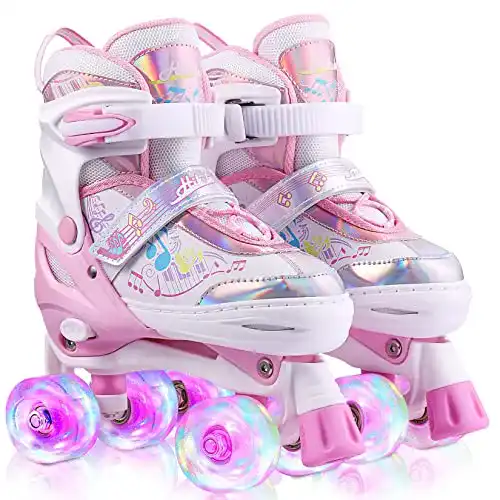 Verstellbare LED Rollschuhe für Kinder von Hikole
