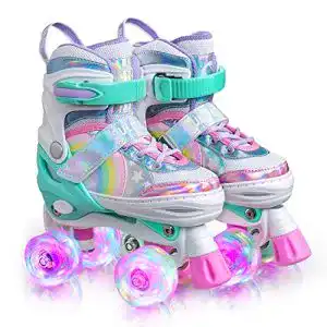 Rollschuhe sulifeel rainbow unicorn verstellbare fuer kinder