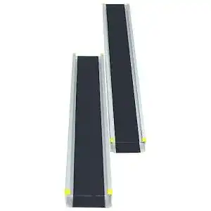Rollstuhlrampe costway 2 x auffahrrampe bis 270 kg teleskoprampe